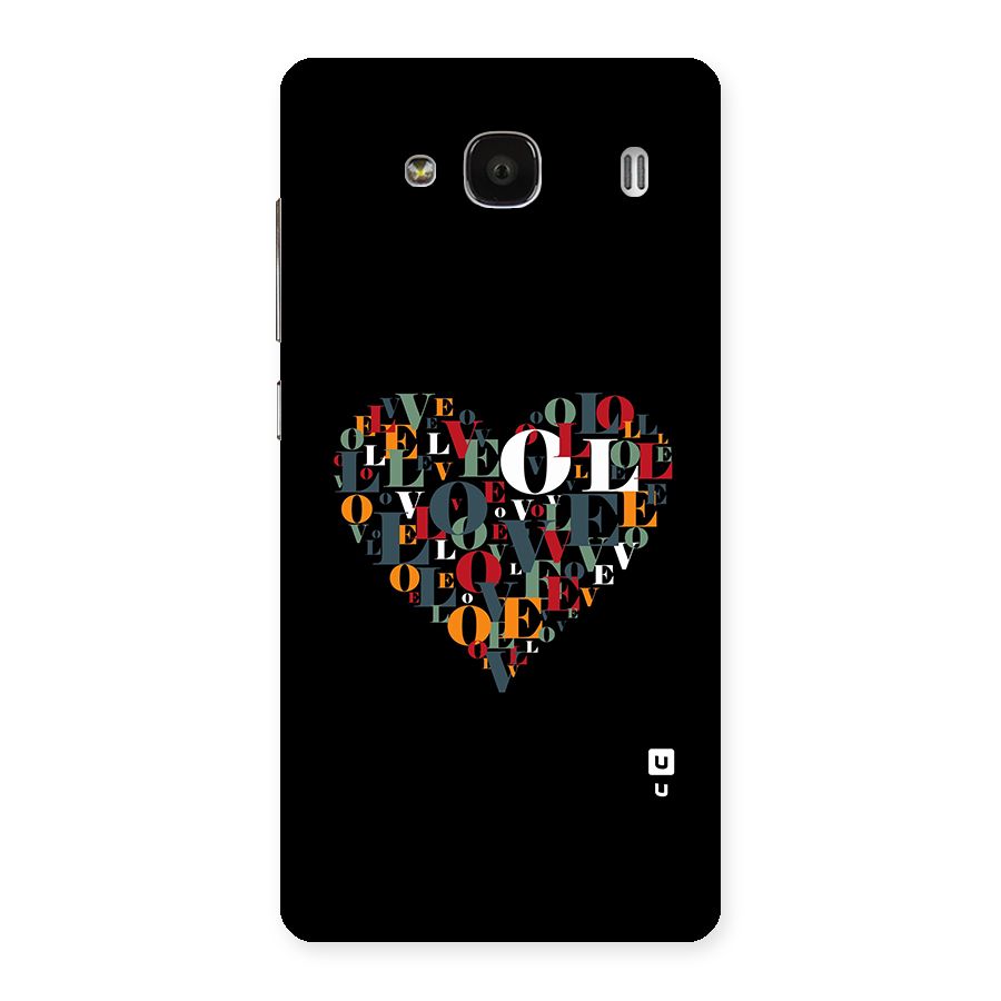 Love Abstract Heart Art Back Case for Redmi 2