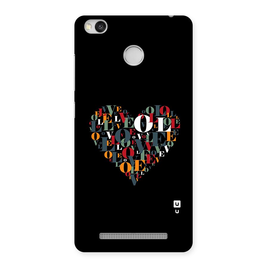 Love Abstract Heart Art Back Case for Redmi 3S Prime