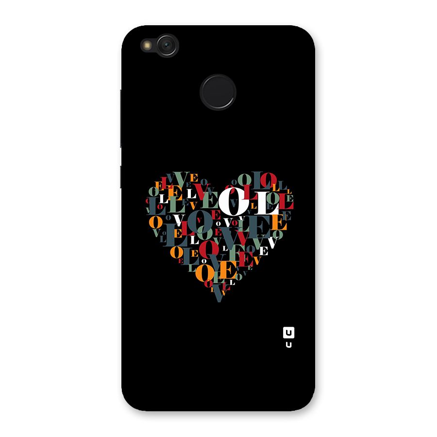 Love Abstract Heart Art Back Case for Redmi 4