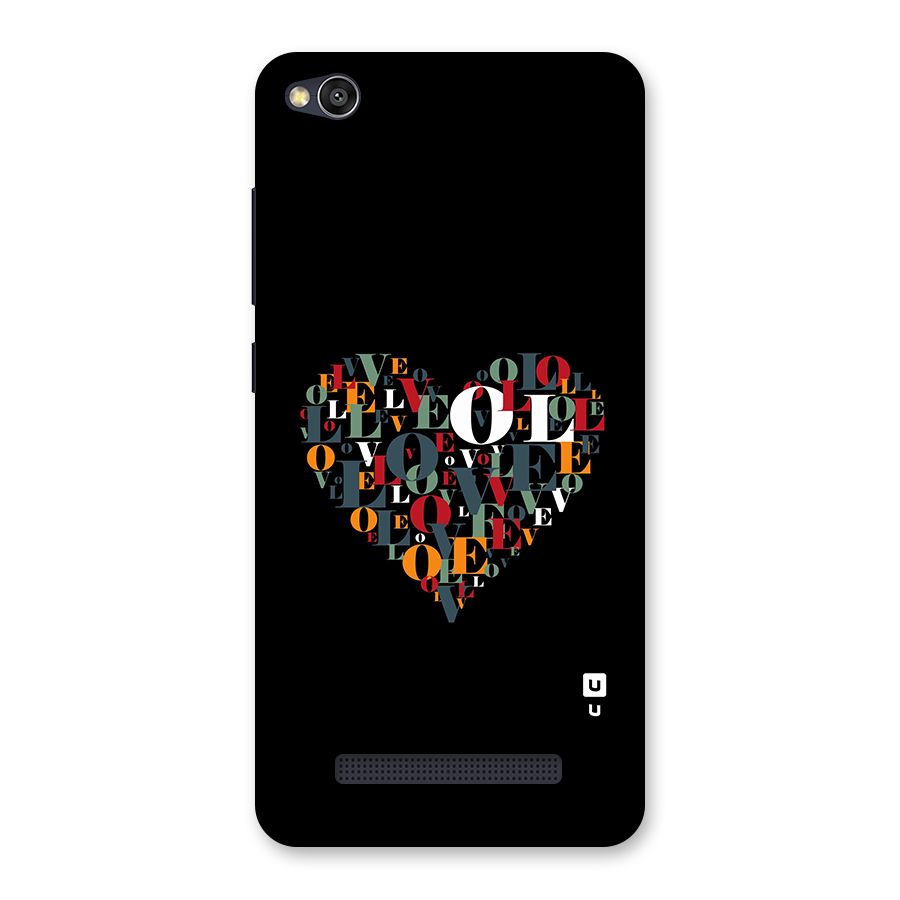 Love Abstract Heart Art Back Case for Redmi 4A