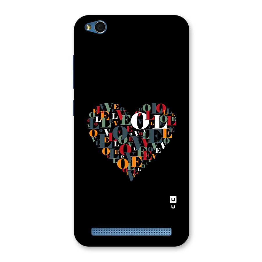 Love Abstract Heart Art Back Case for Redmi 5A