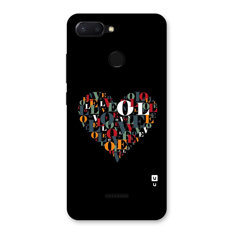 Love Abstract Heart Art Back Case for Redmi 6