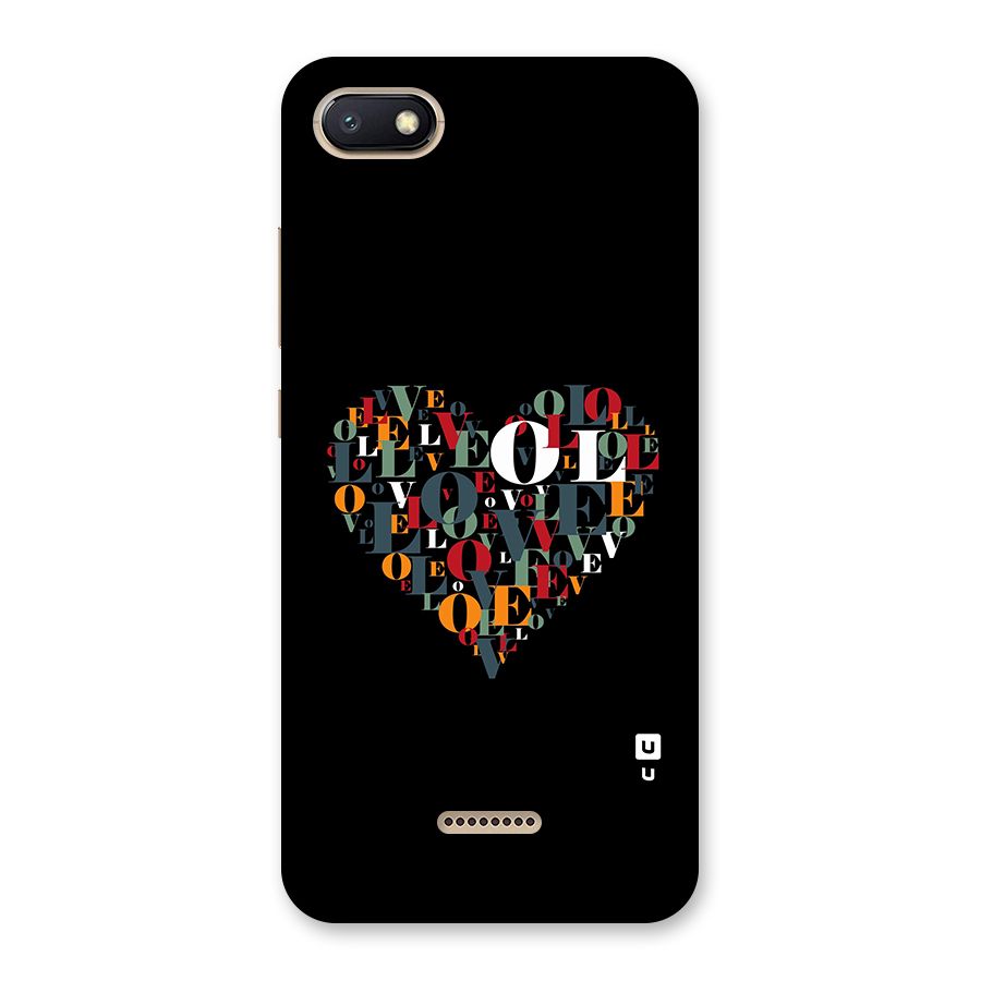 Love Abstract Heart Art Back Case for Redmi 6A