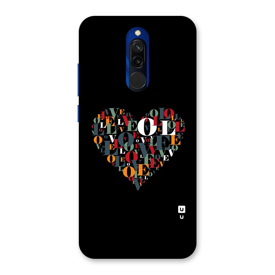 Love Abstract Heart Art Back Case for Redmi 8