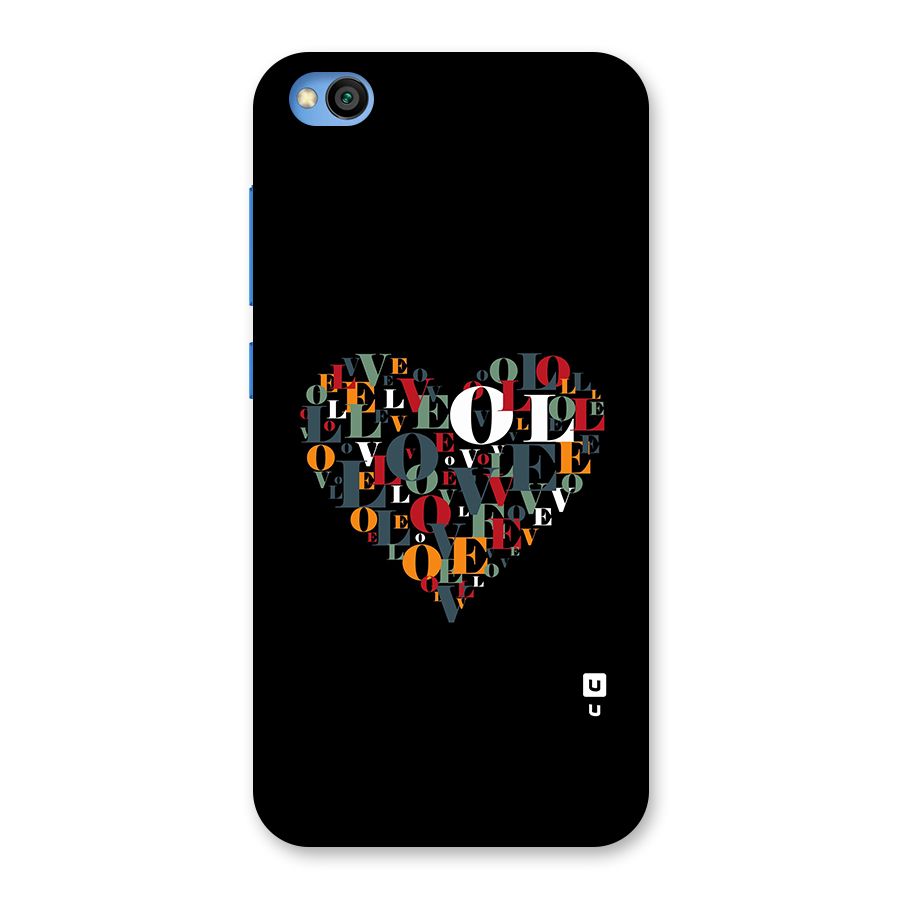 Love Abstract Heart Art Back Case for Redmi Go