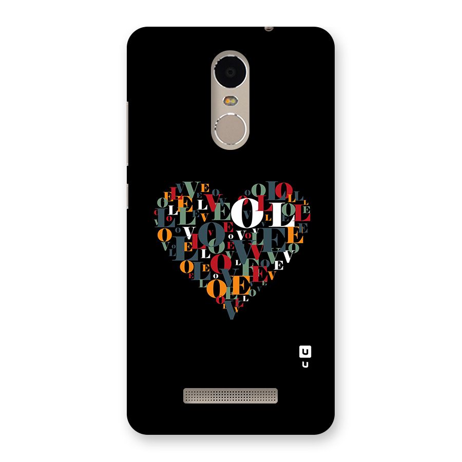 Love Abstract Heart Art Back Case for Redmi Note 3