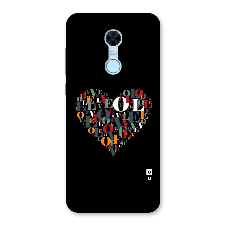 Love Abstract Heart Art Back Case for Redmi Note 5