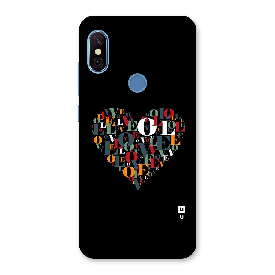 Love Abstract Heart Art Back Case for Redmi Note 6 Pro
