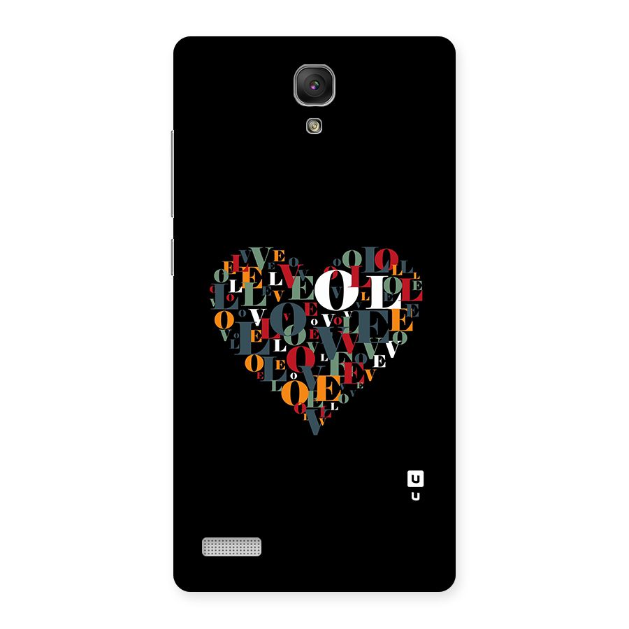 Love Abstract Heart Art Back Case for Redmi Note Prime