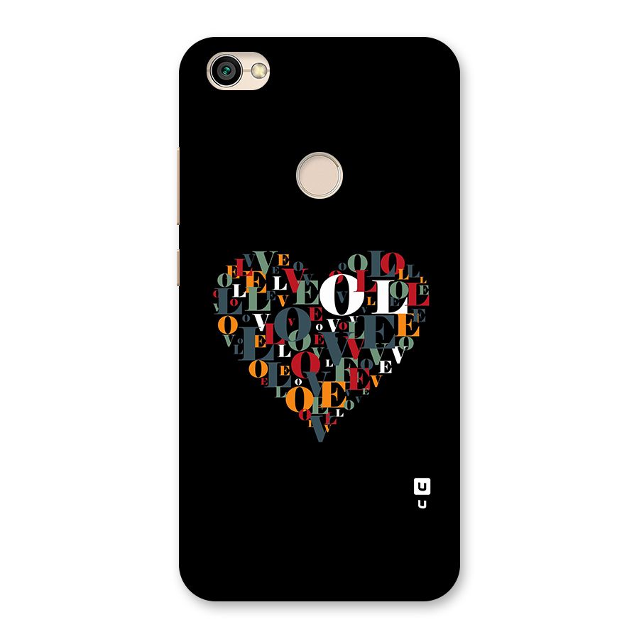 Love Abstract Heart Art Back Case for Redmi Y1 2017