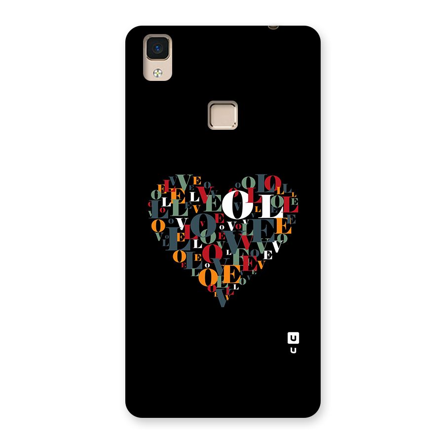 Love Abstract Heart Art Back Case for V3 Max