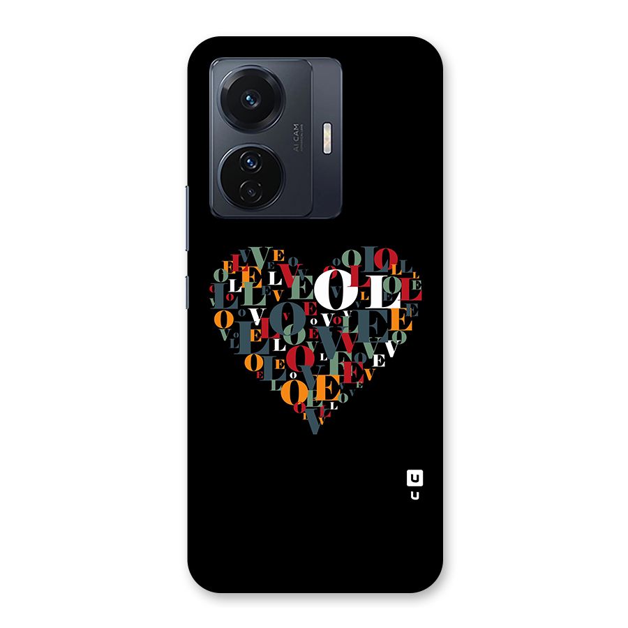 Love Abstract Heart Art Back Case for Vivo T1 Pro