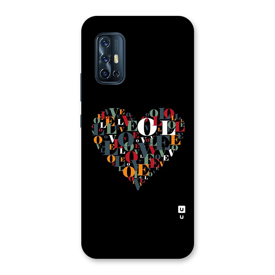 Love Abstract Heart Art Back Case for Vivo V17