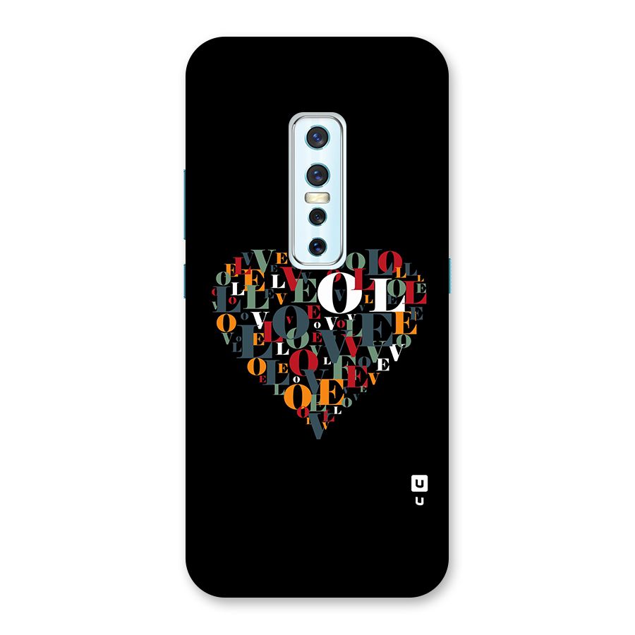 Love Abstract Heart Art Back Case for Vivo V17 Pro