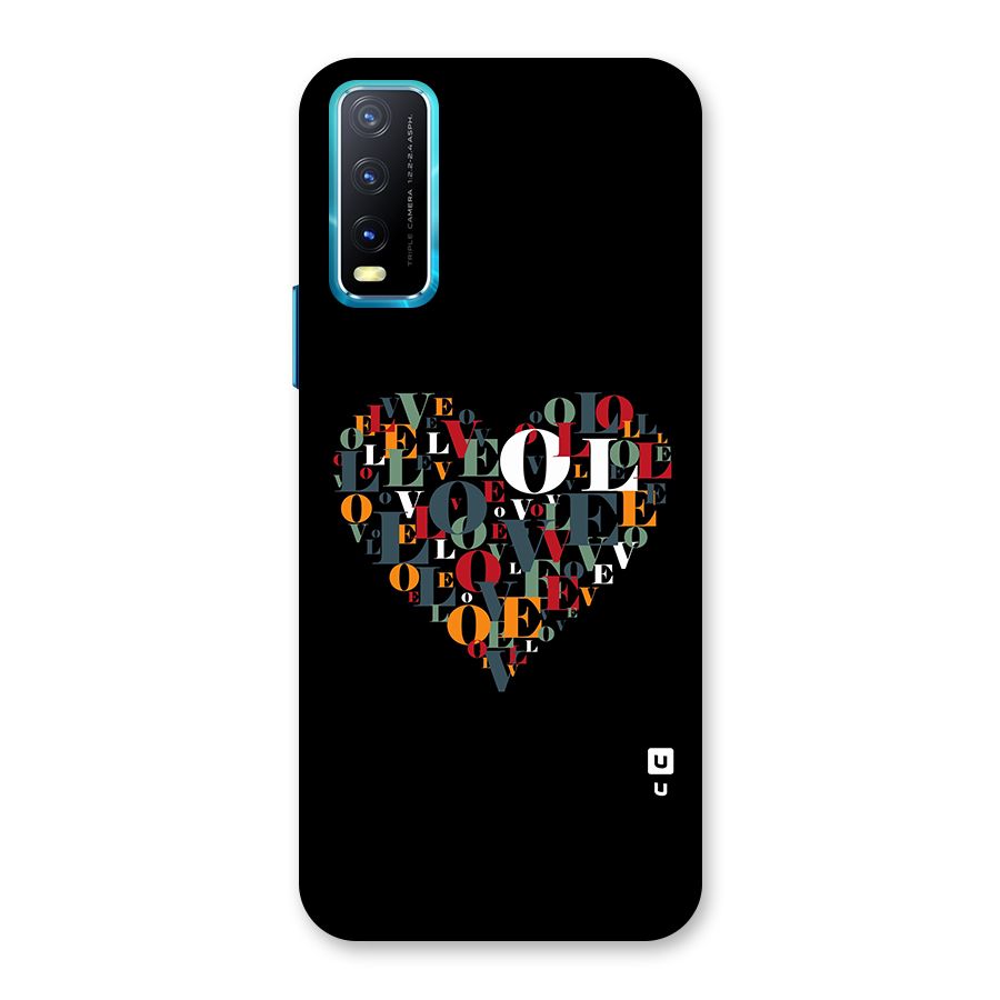 Love Abstract Heart Art Back Case for Vivo Y20A