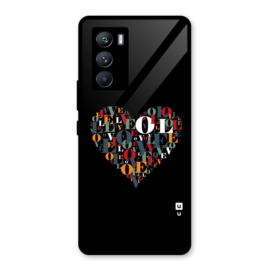 Love Abstract Heart Art Glass Back Case for Vivo iQOO 9 SE