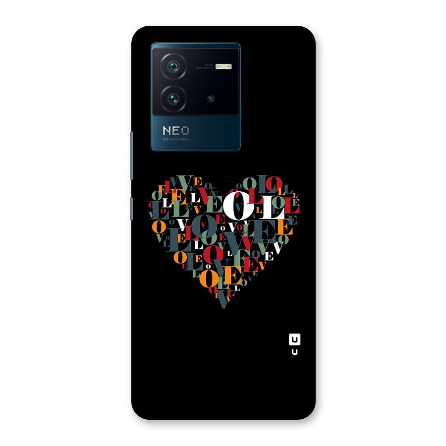 Love Abstract Heart Art Back Case for Vivo iQOO Neo 6 5G