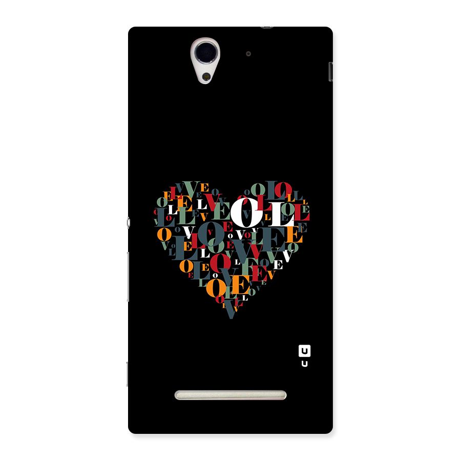 Love Abstract Heart Art Back Case for Xperia C3