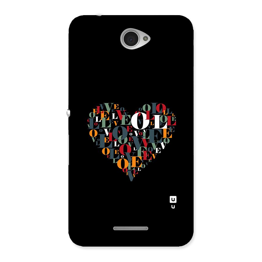 Love Abstract Heart Art Back Case for Xperia E4