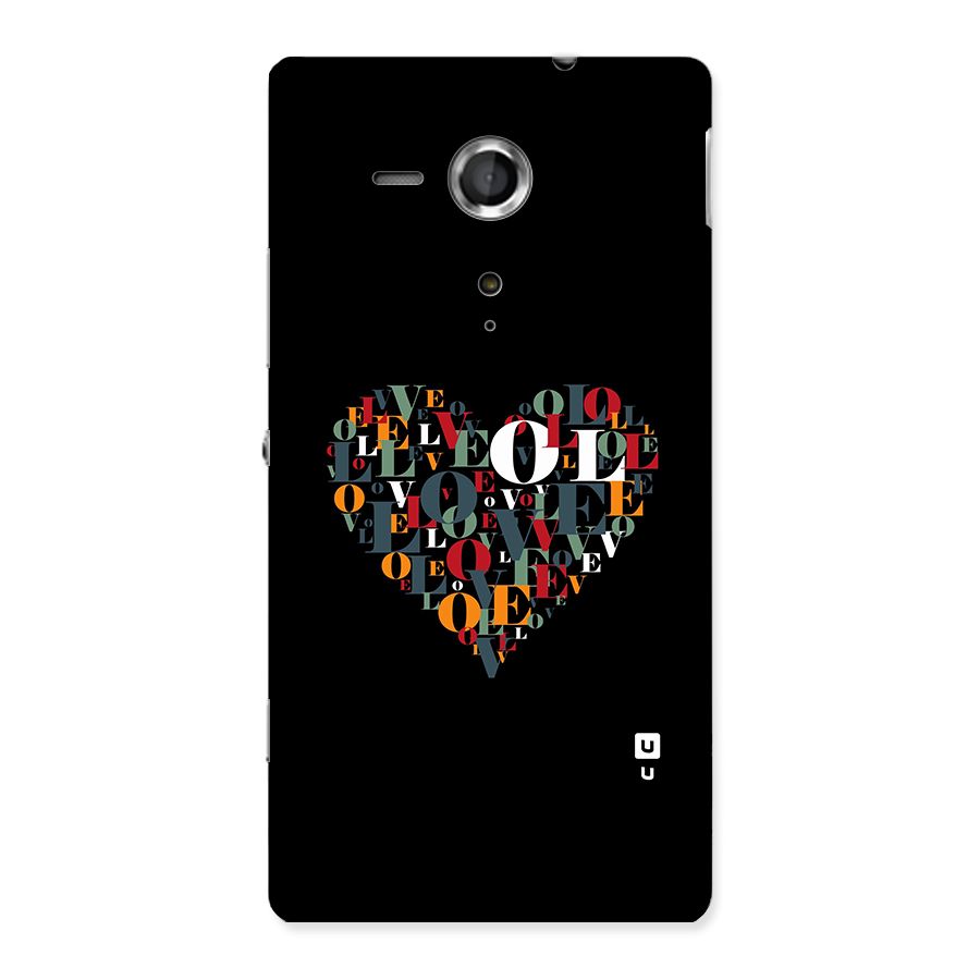 Love Abstract Heart Art Back Case for Xperia Sp