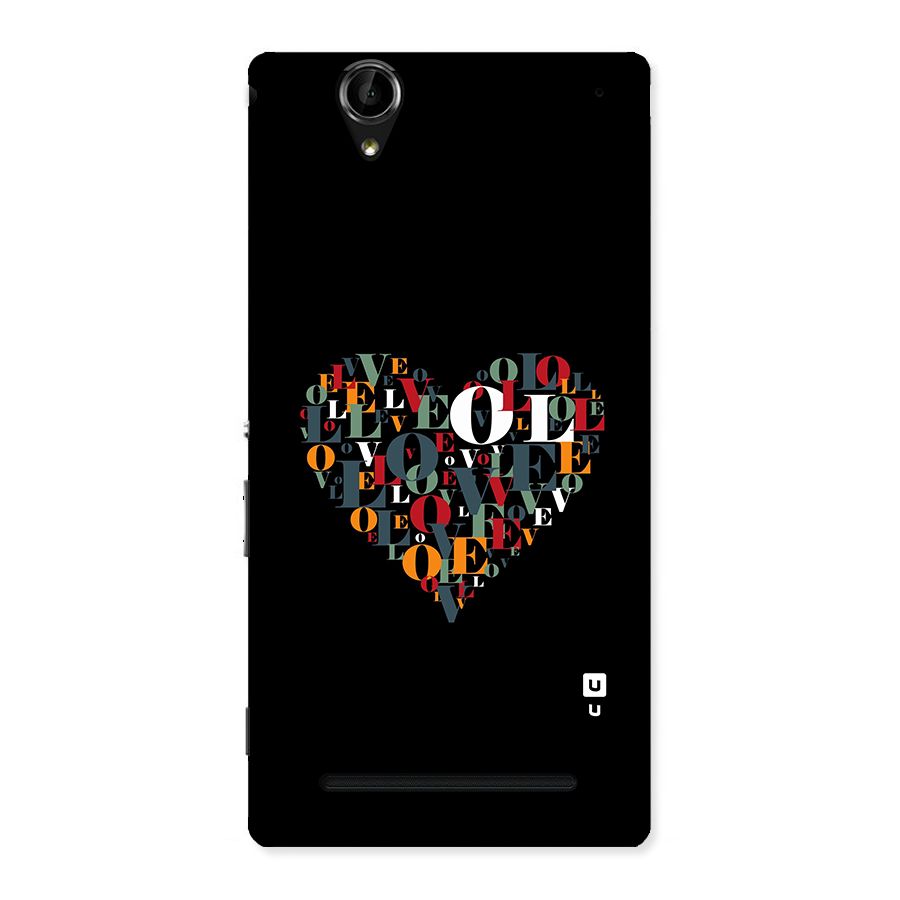 Love Abstract Heart Art Back Case for Xperia T2
