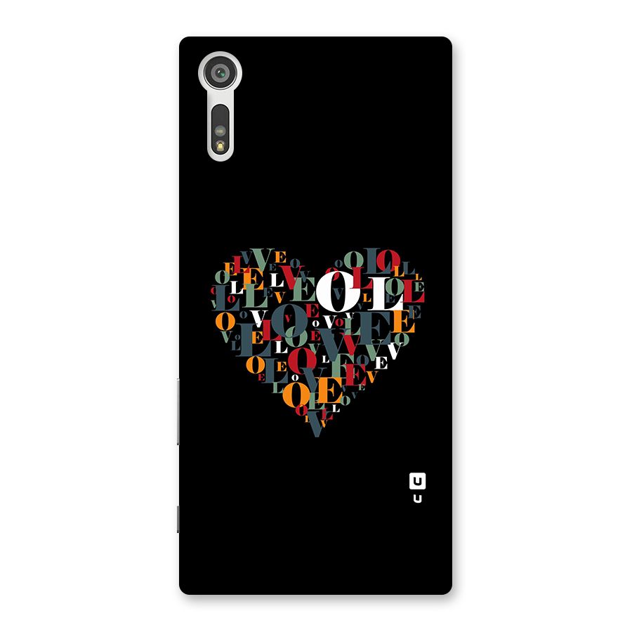 Love Abstract Heart Art Back Case for Xperia XZ