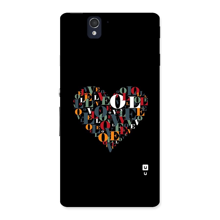 Love Abstract Heart Art Back Case for Xperia Z