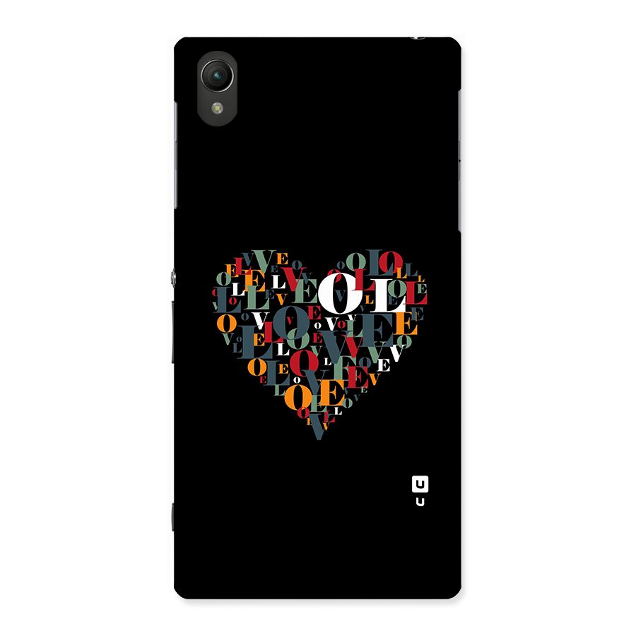 Love Abstract Heart Art Back Case for Xperia Z1