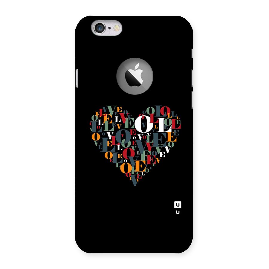 Love Abstract Heart Art Back Case for iPhone 6 Logo Cut