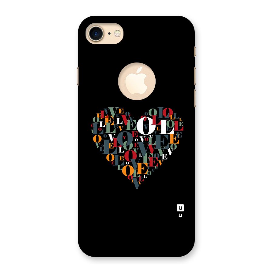 Love Abstract Heart Art Back Case for iPhone 7 Logo Cut