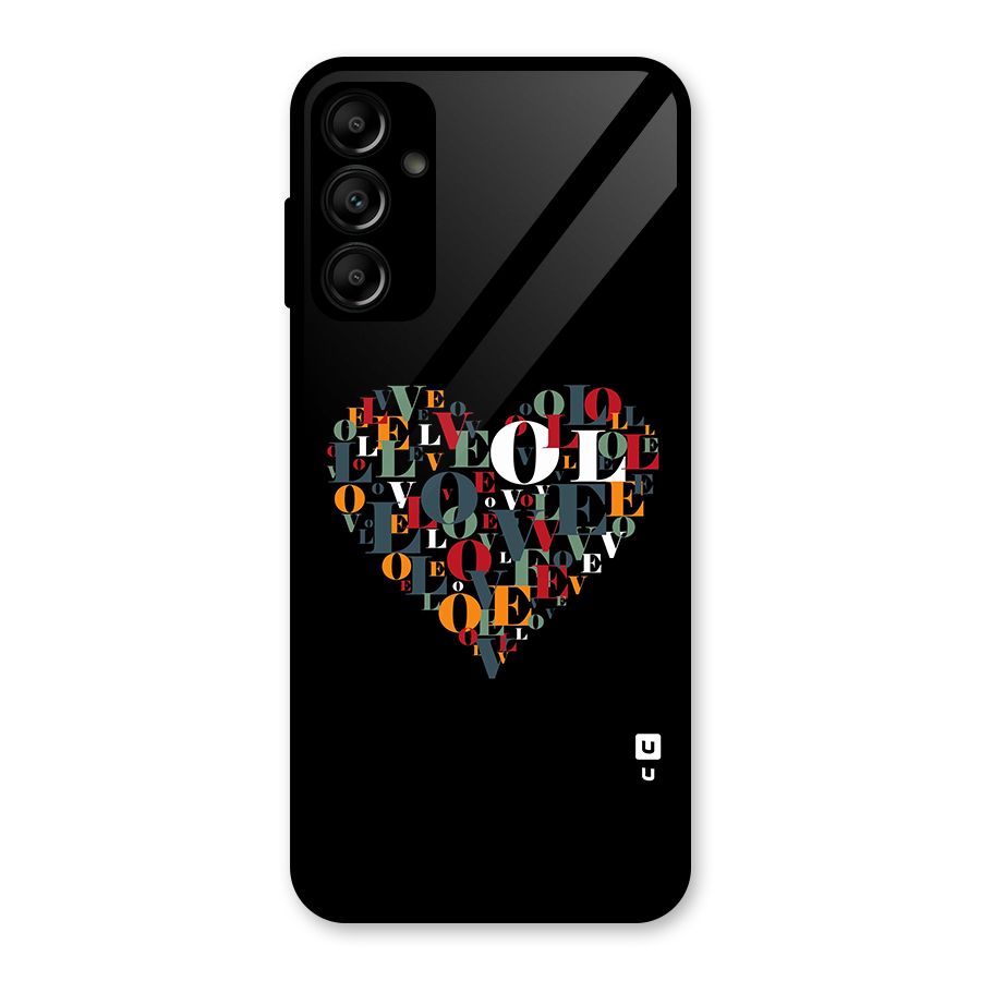 Love Abstract Heart Art Glass Back Case for Galaxy A14 5G