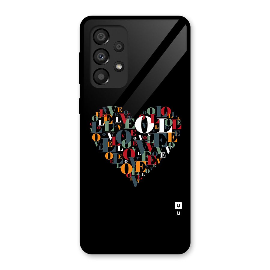 Love Abstract Heart Art Glass Back Case for Galaxy A33 5G