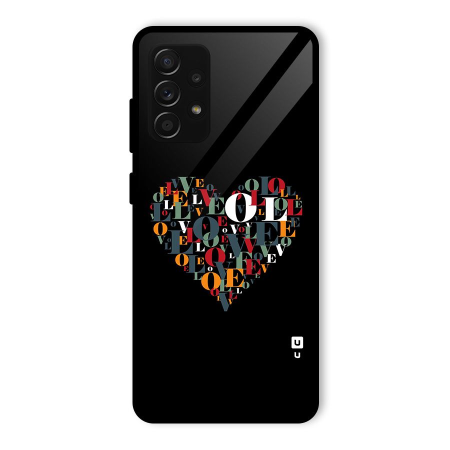 Love Abstract Heart Art Glass Back Case for Galaxy A53 5G