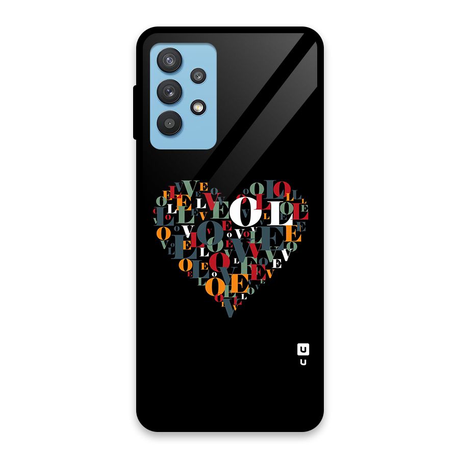 Love Abstract Heart Art Glass Back Case for Galaxy M32 5G