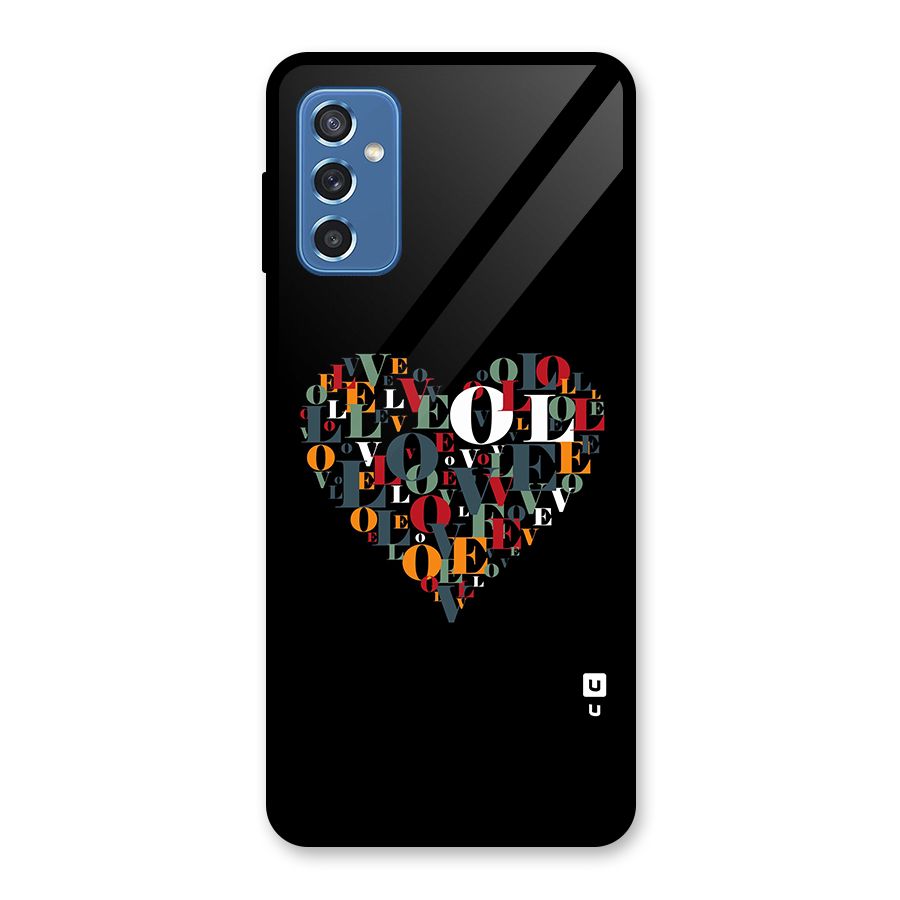 Love Abstract Heart Art Glass Back Case for Galaxy M52 5G