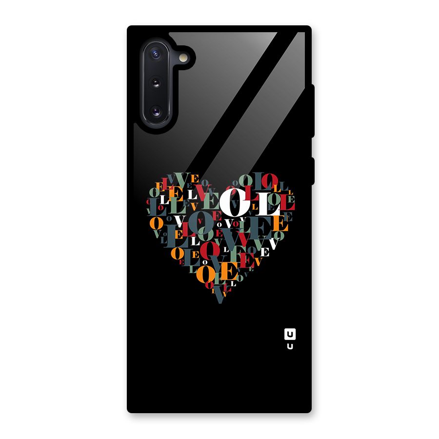 Love Abstract Heart Art Glass Back Case for Galaxy Note 10