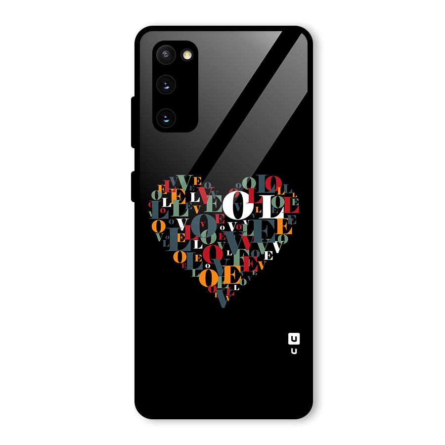 Love Abstract Heart Art Glass Back Case for Galaxy S20 FE 5G