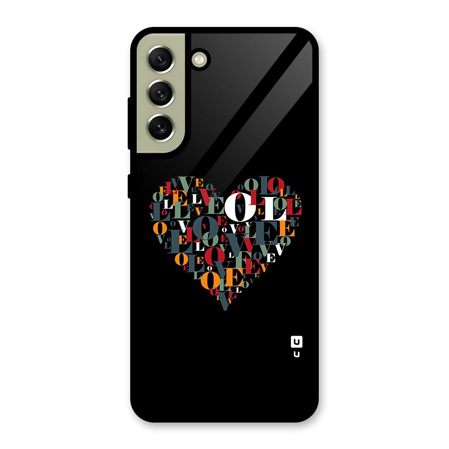 Love Abstract Heart Art Glass Back Case for Galaxy S21 FE 5G