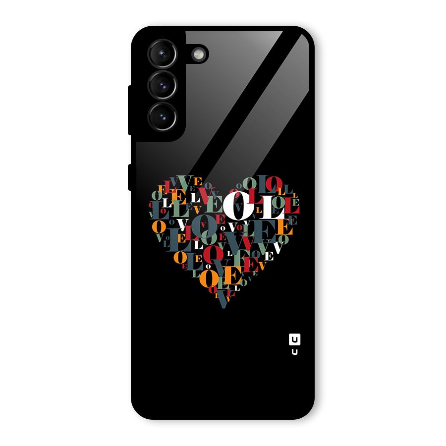 Love Abstract Heart Art Glass Back Case for Galaxy S21 Plus