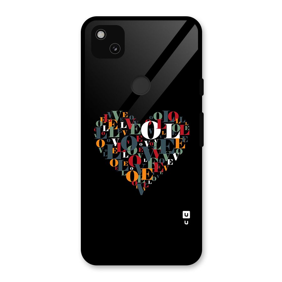 Love Abstract Heart Art Glass Back Case for Google Pixel 4a