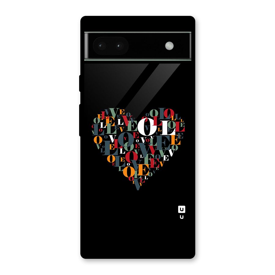 Love Abstract Heart Art Glass Back Case for Google Pixel 6a