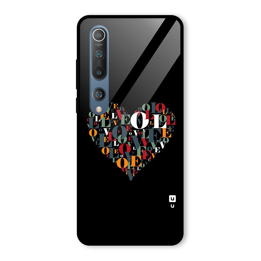 Love Abstract Heart Art Glass Back Case for Mi 10