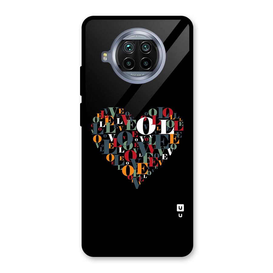 Love Abstract Heart Art Glass Back Case for Mi 10i
