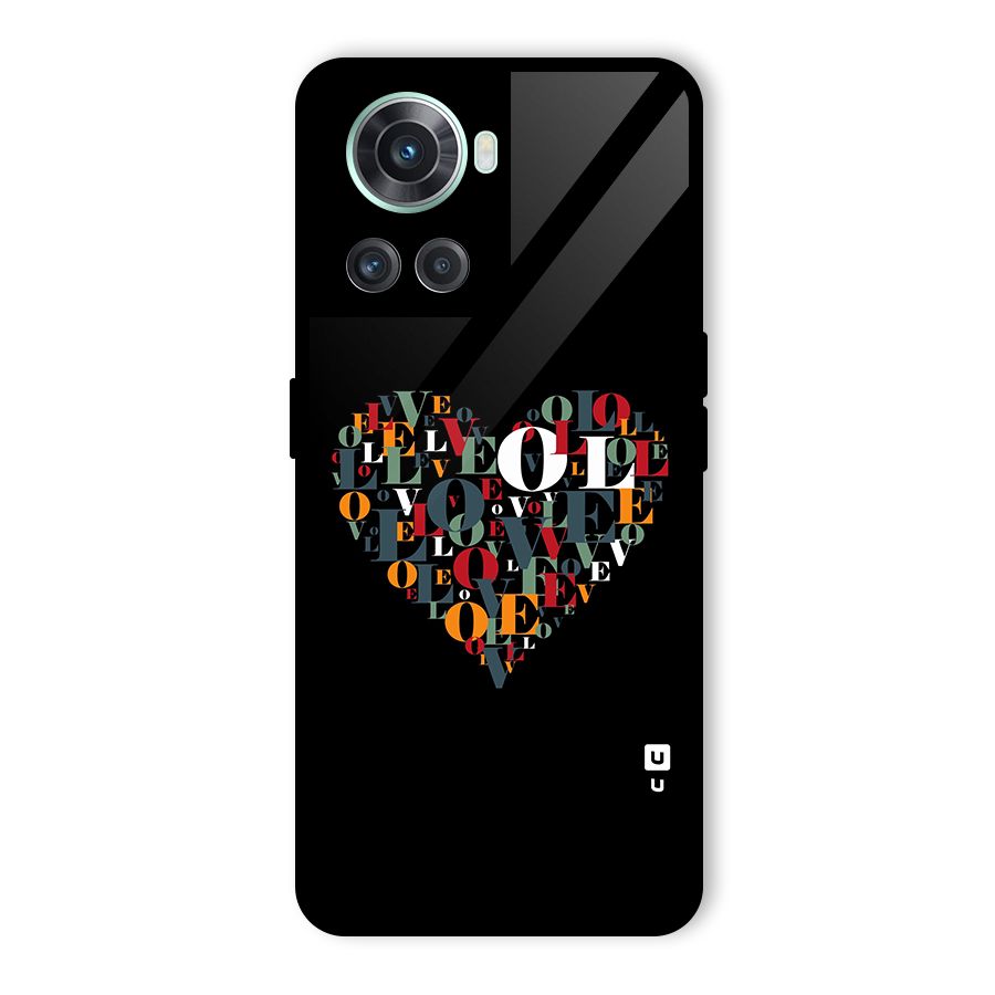 Love Abstract Heart Art Glass Back Case for OnePlus 10R