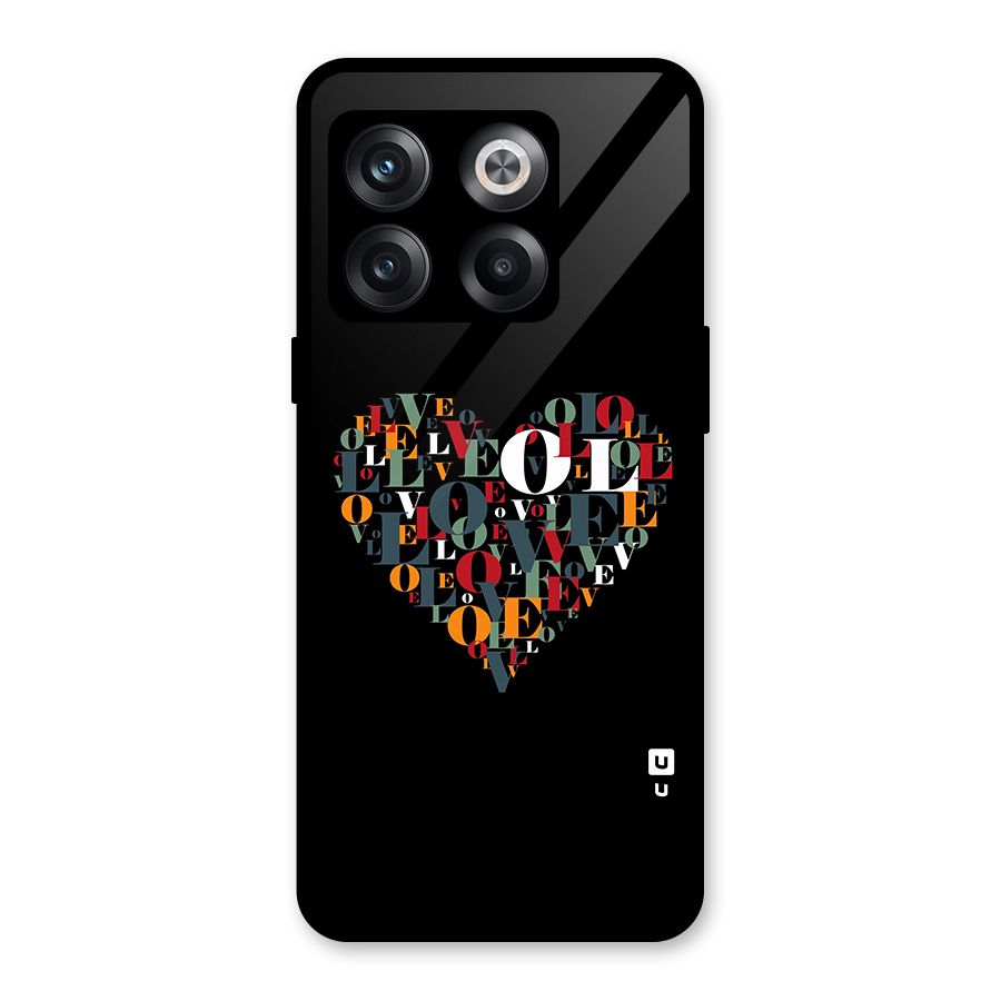 Love Abstract Heart Art Glass Back Case for OnePlus 10T