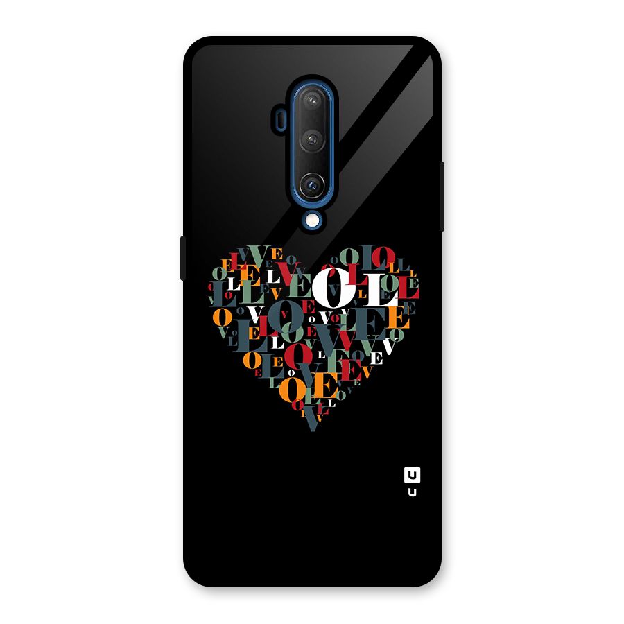Love Abstract Heart Art Glass Back Case for OnePlus 7T Pro