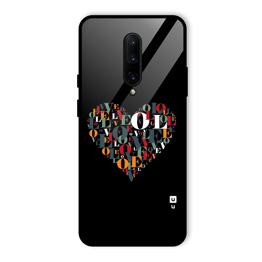 Love Abstract Heart Art Glass Back Case for OnePlus 7 Pro