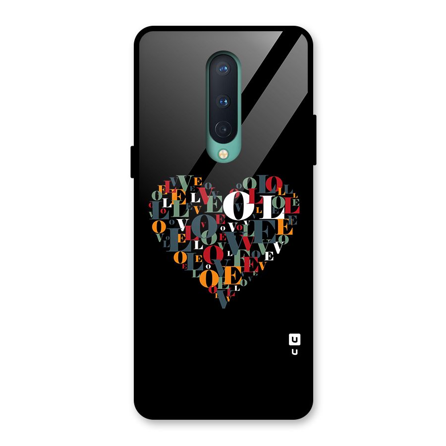 Love Abstract Heart Art Glass Back Case for OnePlus 8