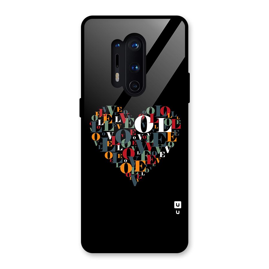 Love Abstract Heart Art Glass Back Case for OnePlus 8 Pro
