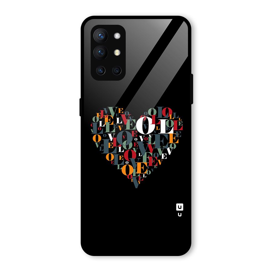 Love Abstract Heart Art Glass Back Case for OnePlus 9R
